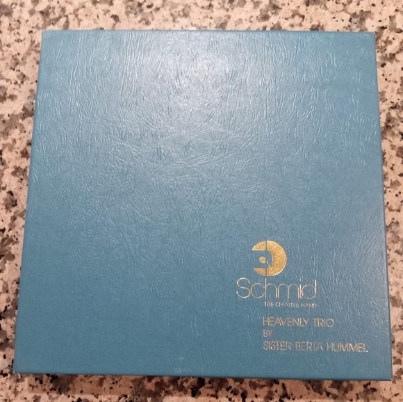 Vintage 1978 Heavenly Trio Angels Porcelain Ltd Ed Christmas Plate Schmid w Box - Picture 5 of 9